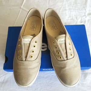 Gold Canvas Ked Sneakers
